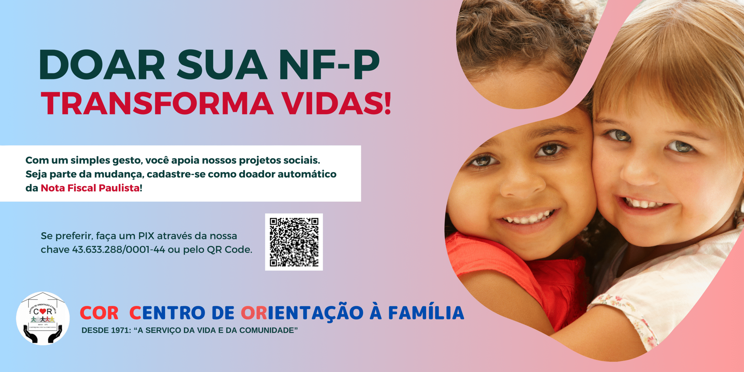 Banner Doação para Asilo Verde e Vermelho